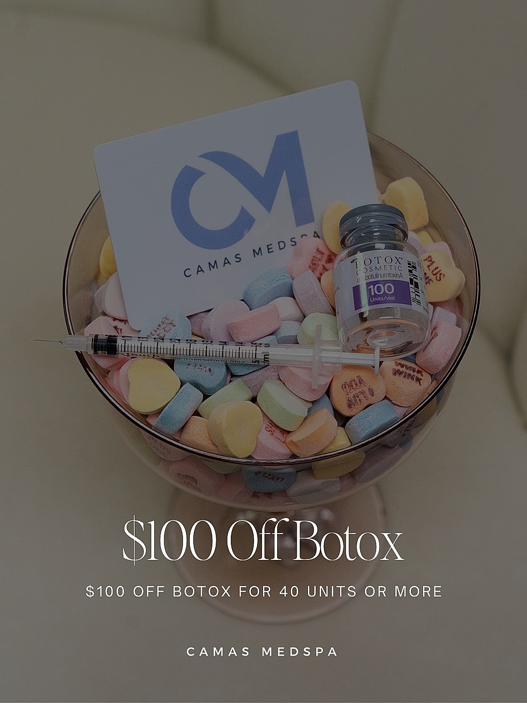 $100 off Botox promotion at Camas Medspa